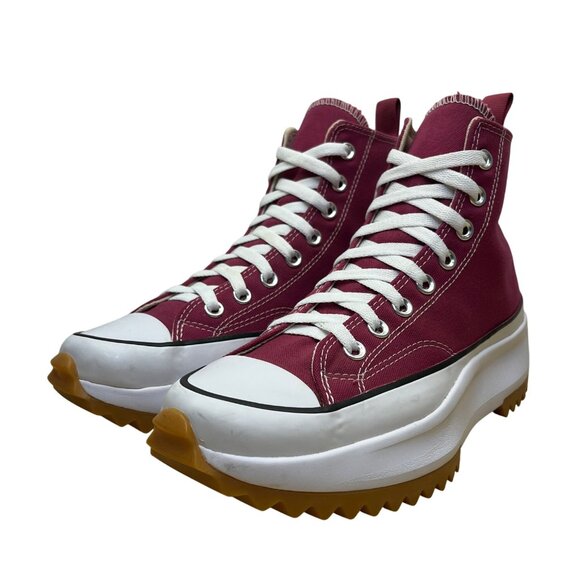 Converse Unisex Burgundy Red High-Top Platform Textured Sole Sneakers Size 7.5 - Picture 3 of 12